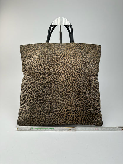 Sac vintage Loewe Madrid Leopard noir marron