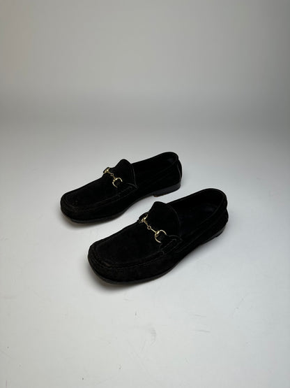 Vintage Gucci Horsebit Suede Loafer Black EU37,5