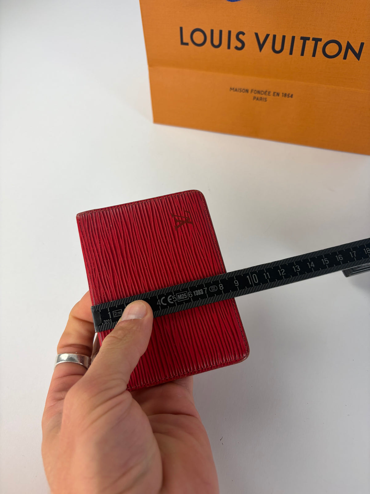 Vintage Louis Vuitton Epi Leather Card Holder 2002 Red