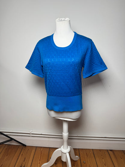 Vintage Dior Short Sleeve Sweater Blue M