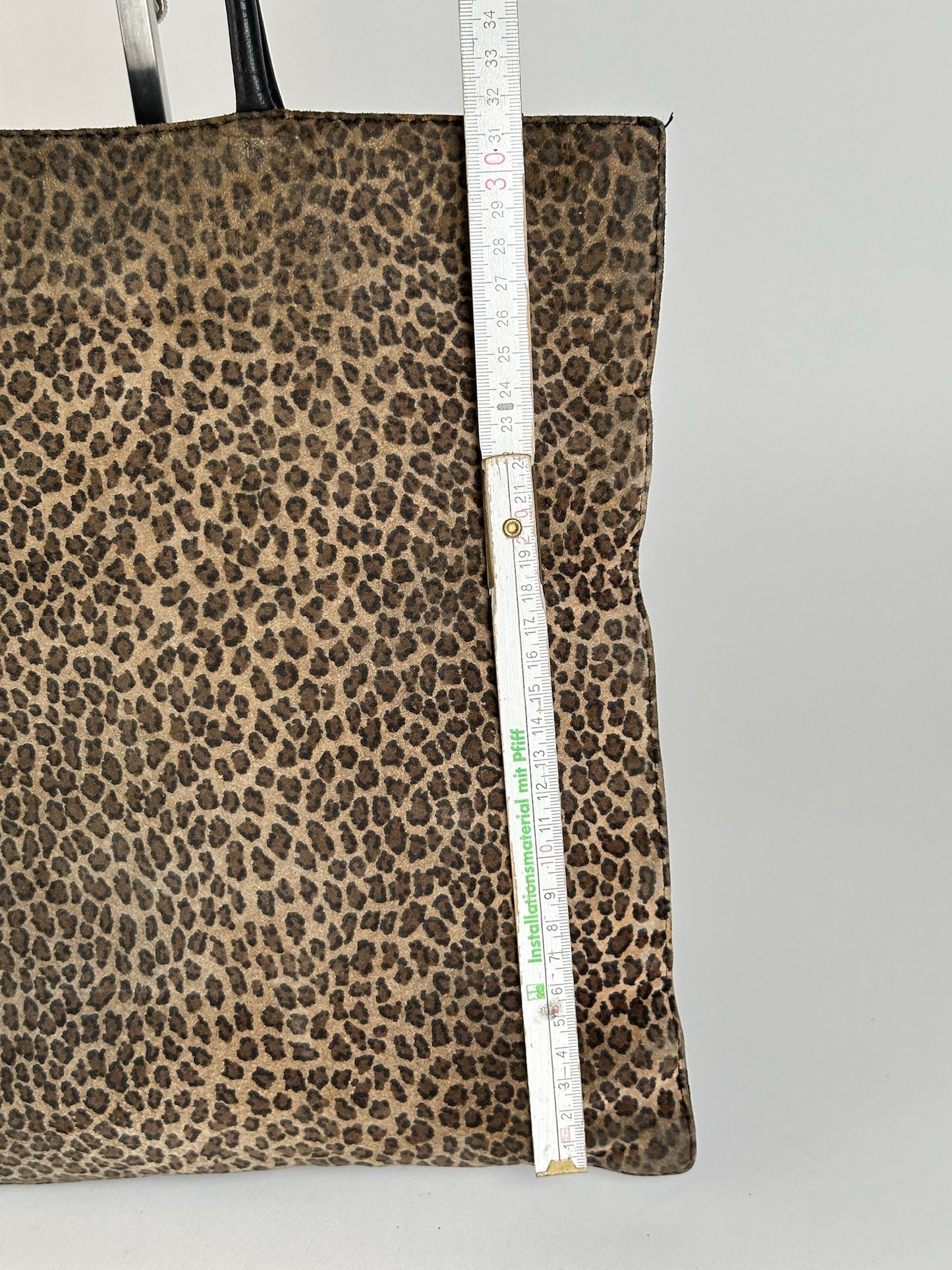 Sac vintage Loewe Madrid Leopard noir marron