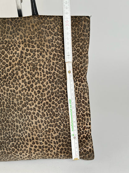 Sac vintage Loewe Madrid Leopard noir marron