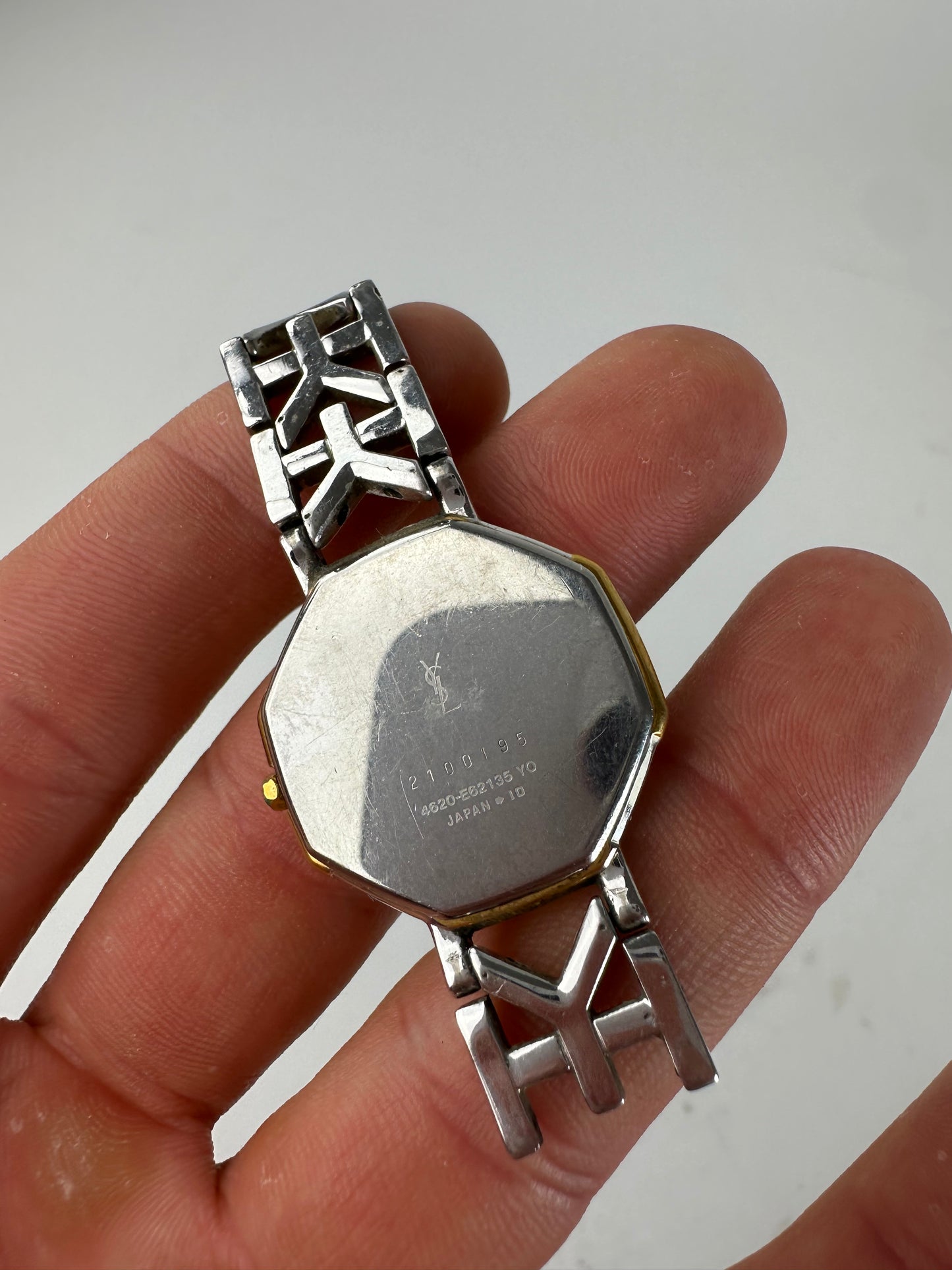 Vintage Yves Saint Laurent Stainless Watch Silver