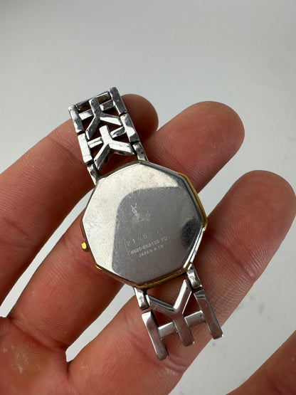 Vintage Yves Saint Laurent Stainless Watch Silver