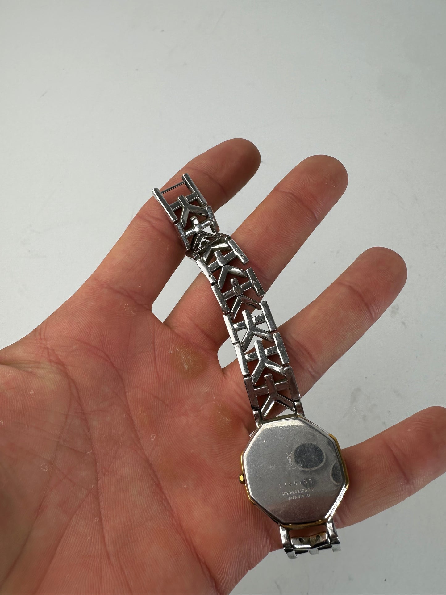 Vintage Yves Saint Laurent Stainless Watch Silver