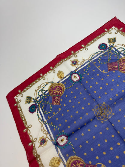 Vintage Celine Scarf Blue Red