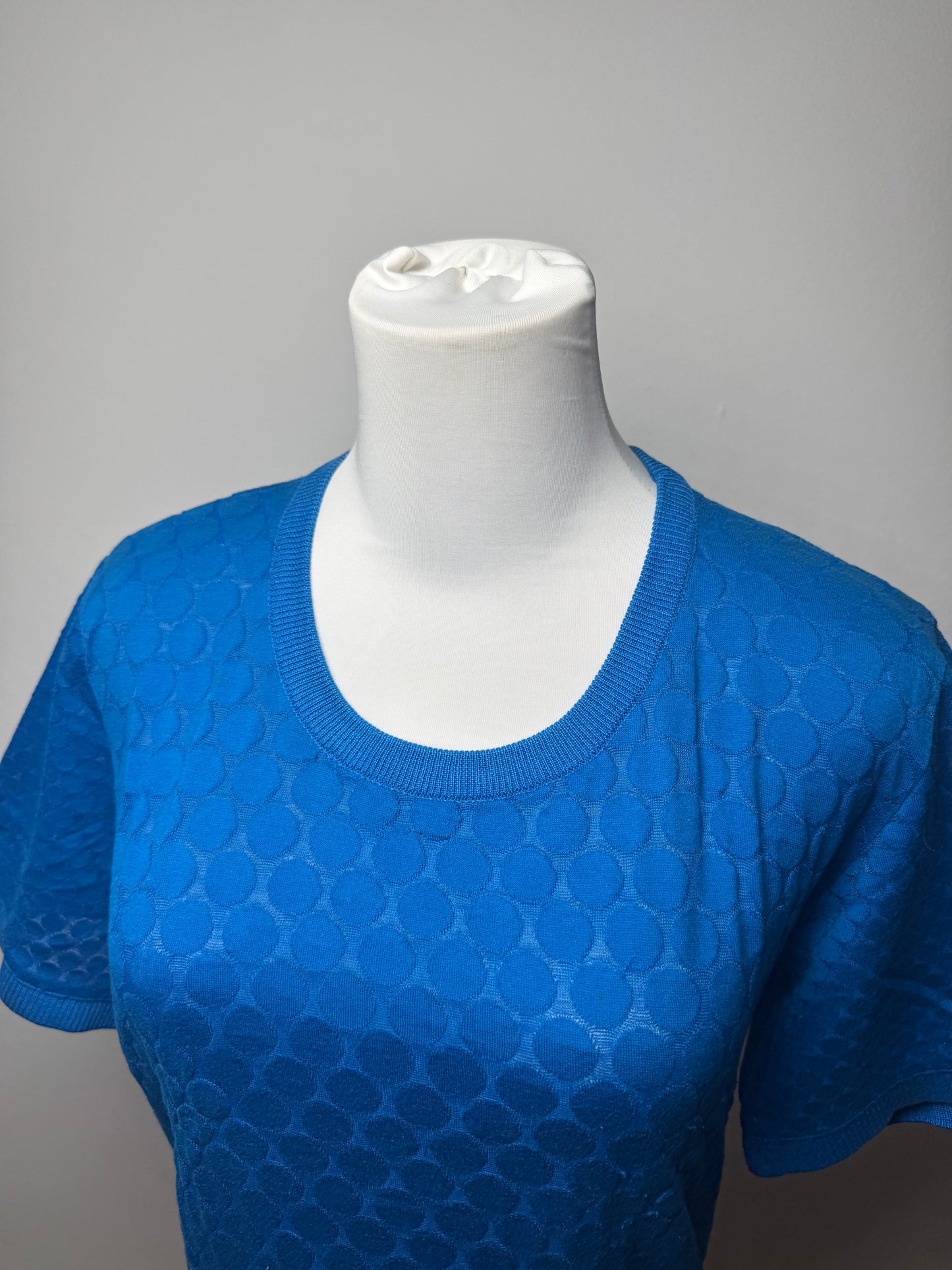 Vintage Dior Short Sleeve Sweater Blue M