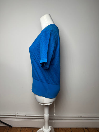 Vintage Dior Short Sleeve Sweater Blue M