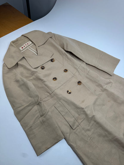 Vintage Marni Linen Trenchcoat Beige L