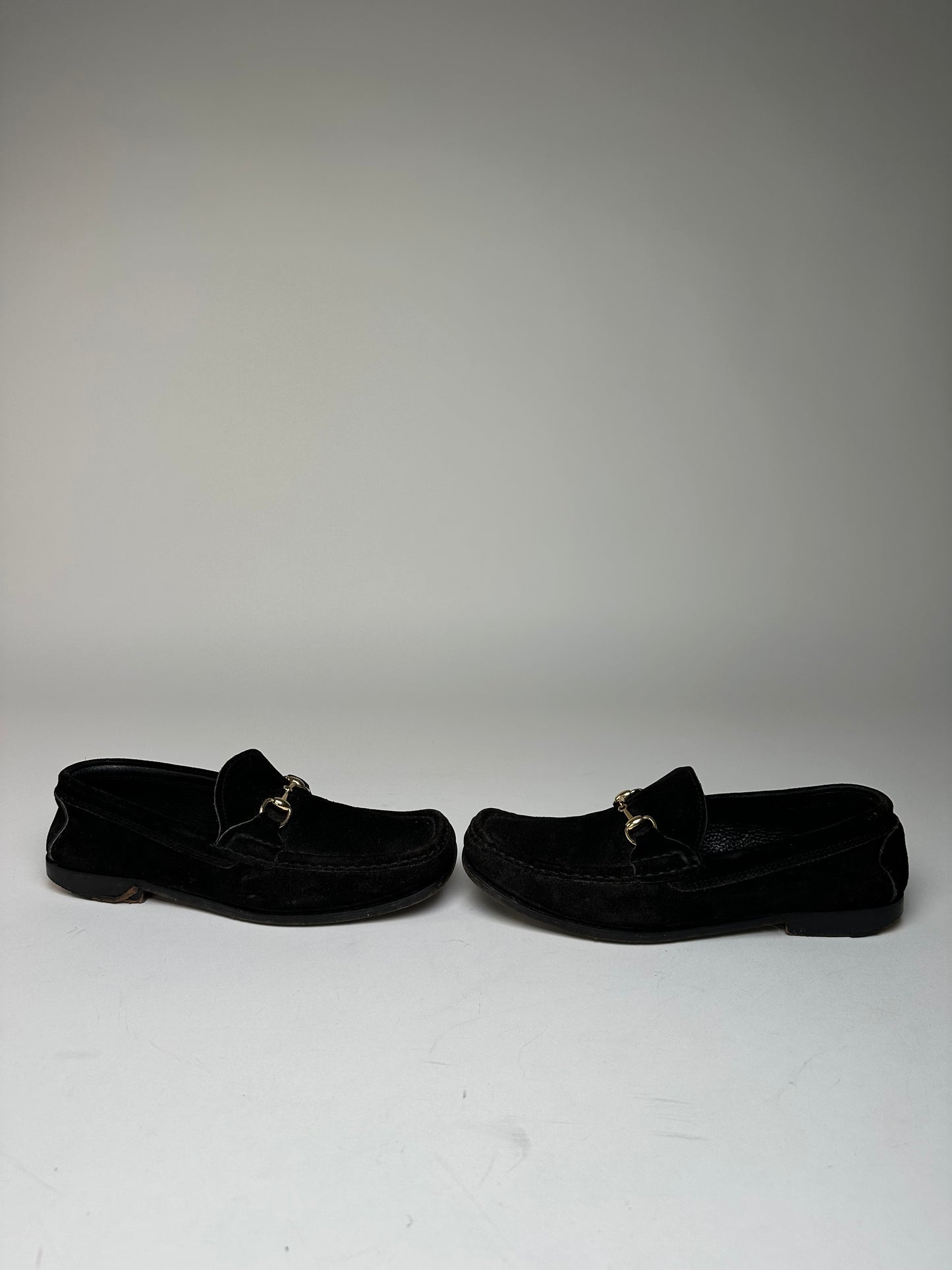 Vintage Gucci Horsebit Suede Loafer Black EU37,5