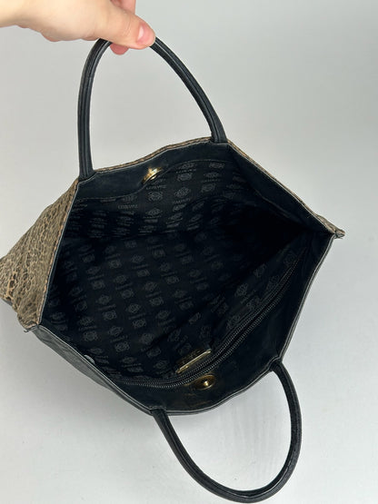Sac vintage Loewe Madrid Leopard noir marron