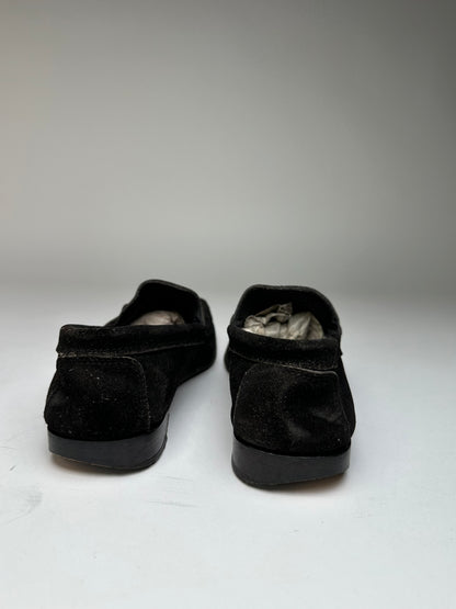 Vintage Gucci Horsebit Suede Loafer Black EU37,5