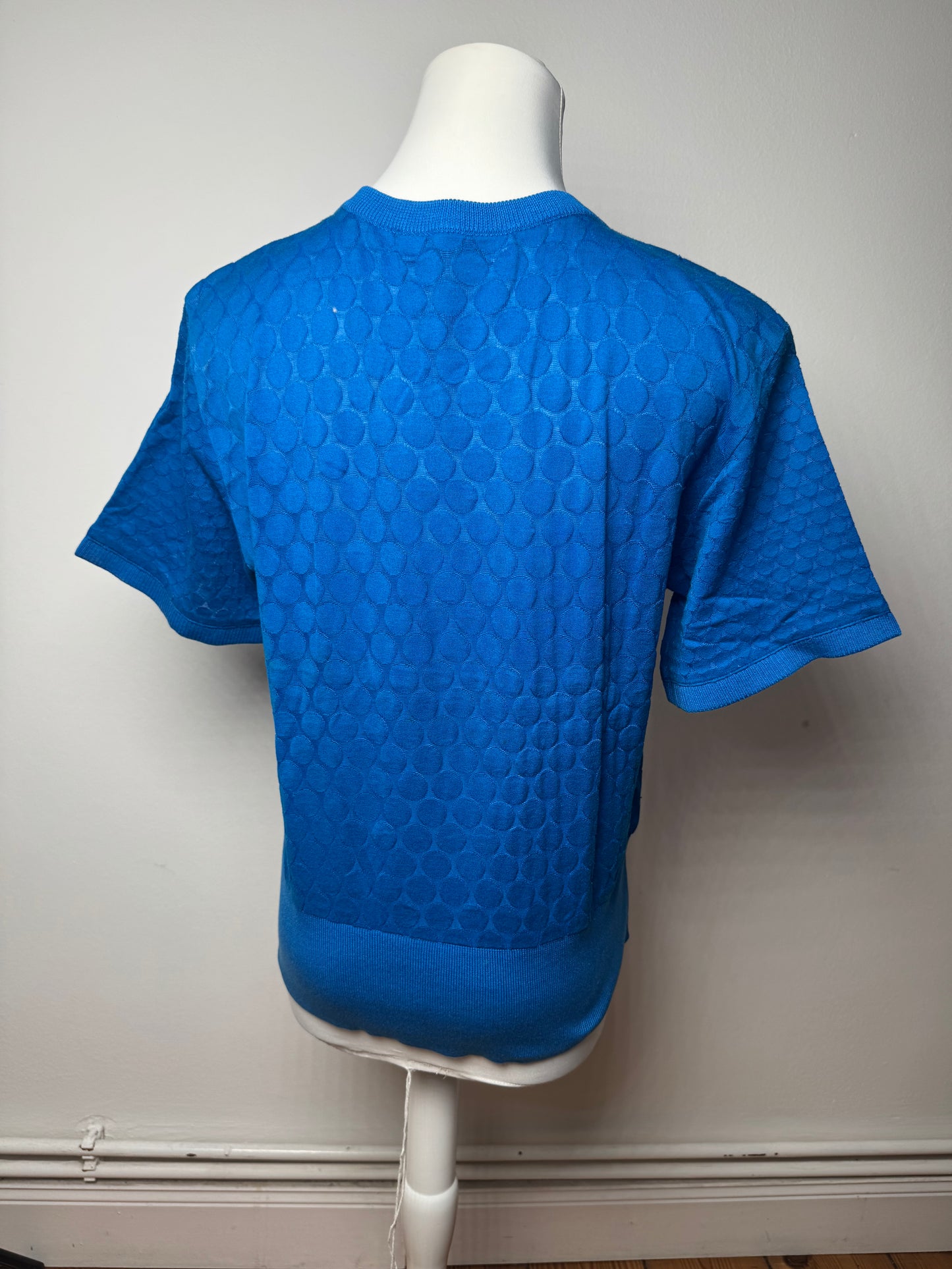 Vintage Dior Short Sleeve Sweater Blue M
