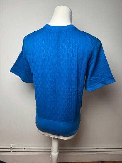Vintage Dior Short Sleeve Sweater Blue M