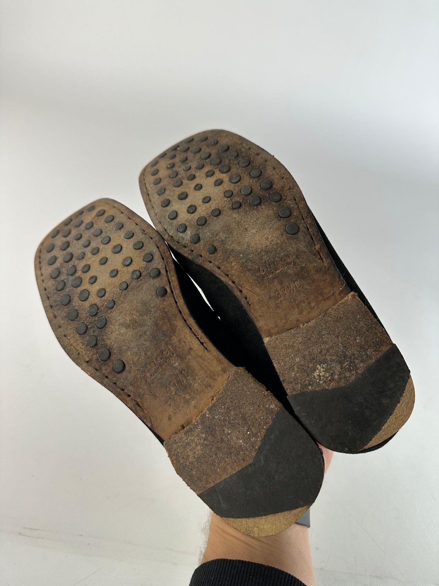 Vintage Gucci Horsebit Suede Loafer Black EU37,5