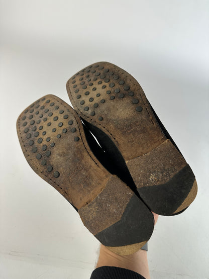 Vintage Gucci Horsebit Suede Loafer Black EU37,5