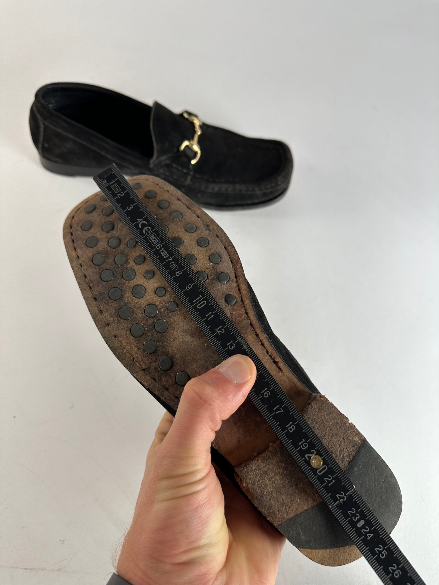 Vintage Gucci Horsebit Suede Loafer Black EU37,5