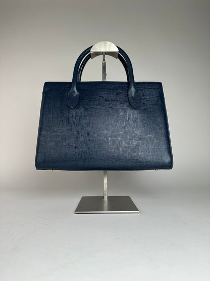 Vintage Courreges Leather Handbag Blue