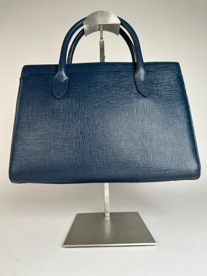 Vintage Courreges Leather Handbag Blue