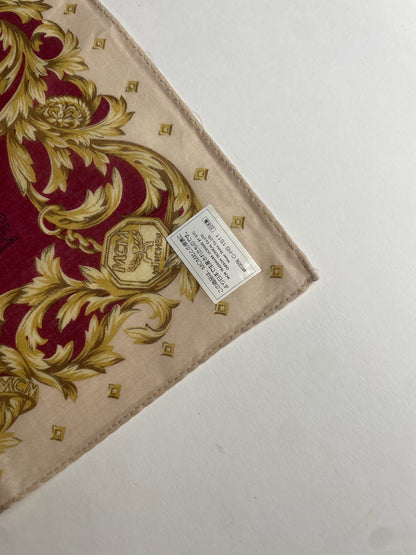 Vintage MCM Monogram Dcarf Purple Gold Black