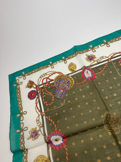 Vintage Celine Scarf Green White