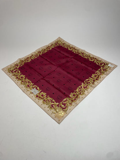 Vintage MCM Monogram Dcarf Purple Gold Black