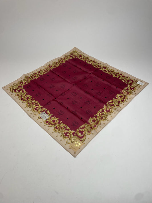 Vintage MCM Monogram Dcarf Purple Gold Black