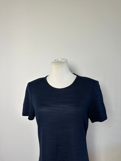 Vintage Yves Saint Laurent Cotton Blend Dress Navy M