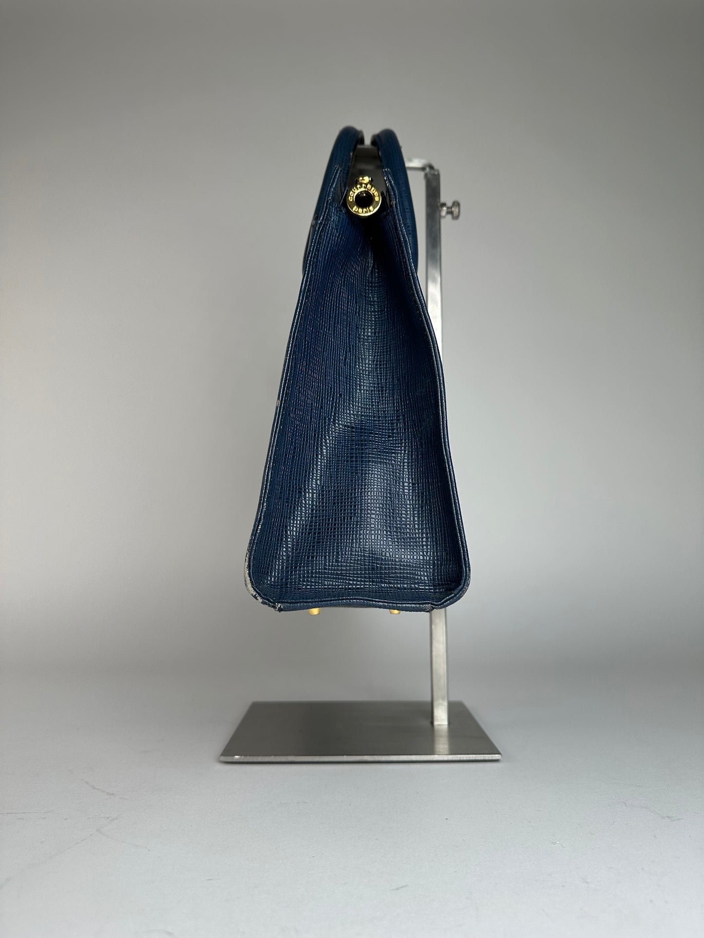 Vintage Courreges Leather Handbag Blue