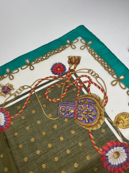 Vintage Celine Scarf Green White