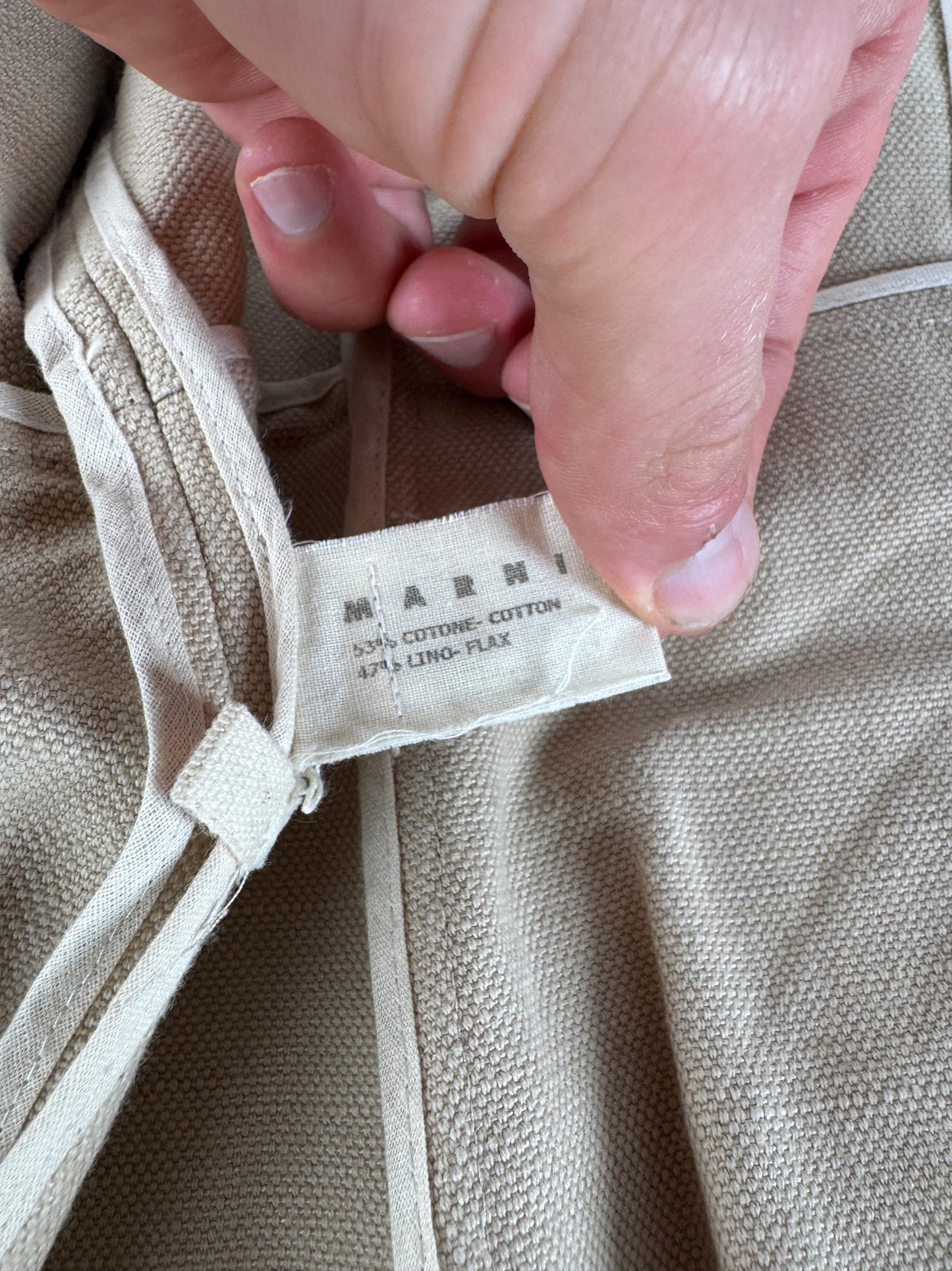 Vintage Marni Linen Trenchcoat Beige L