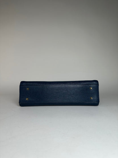 Vintage Courreges Leather Handbag Blue