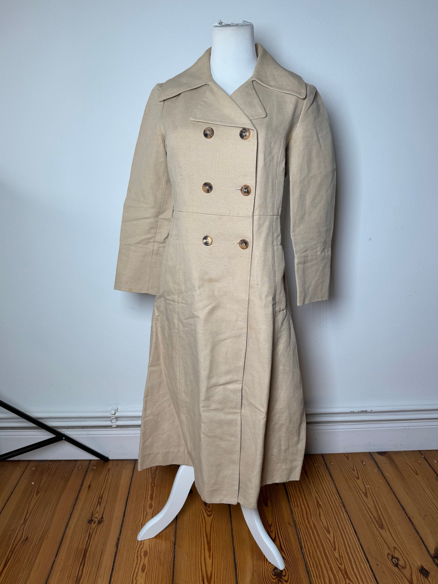Vintage Marni Linen Trenchcoat Beige L