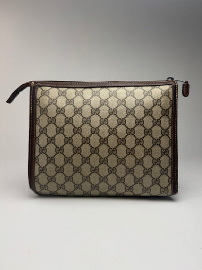 Pochette Gucci Ophidia Monogram vintage en cuir
