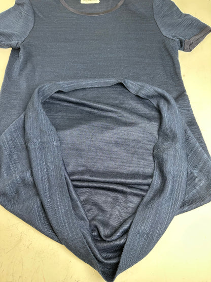 Vintage Yves Saint Laurent Cotton Blend Dress Navy M