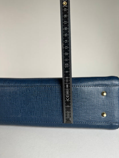 Vintage Courreges Leather Handbag Blue