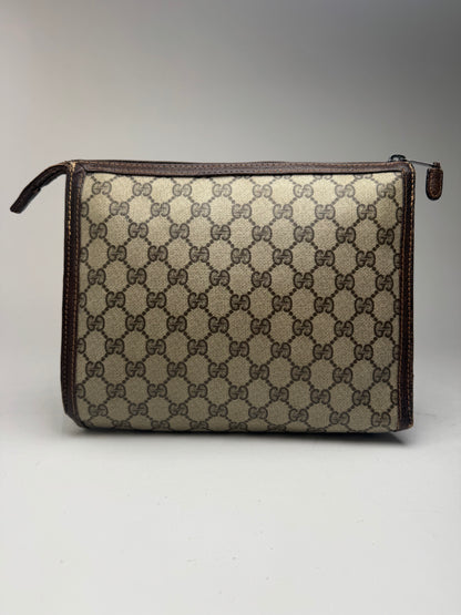 Pochette Gucci Ophidia Monogram vintage en cuir