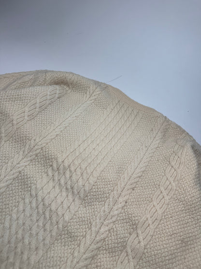 Vintage Dior Wool V-Neck Sweater Beige M