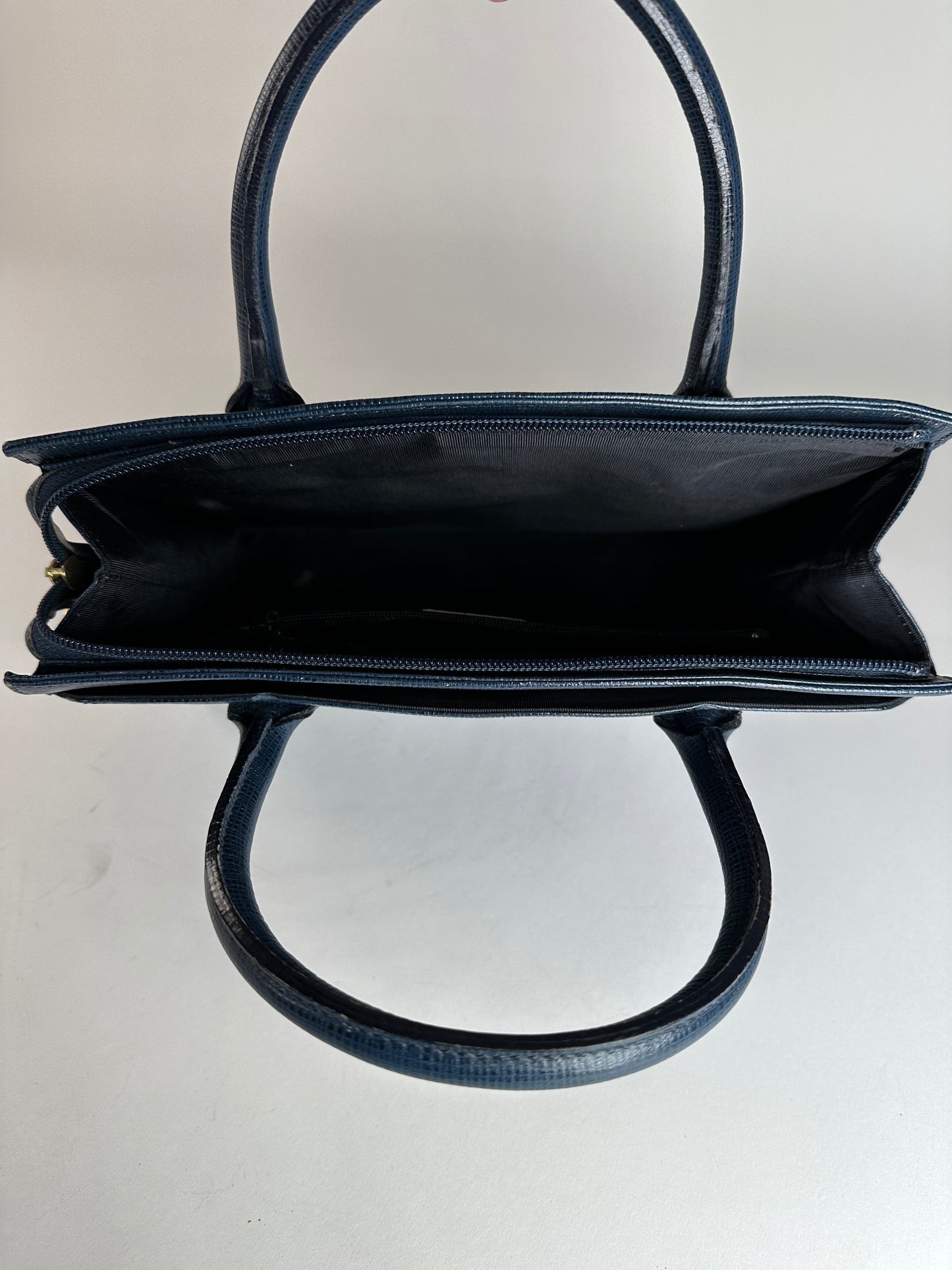 Vintage Courreges Leather Handbag Blue