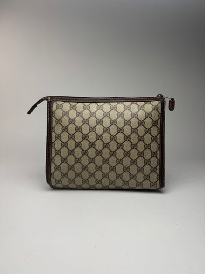 Pochette Gucci Ophidia Monogram vintage en cuir