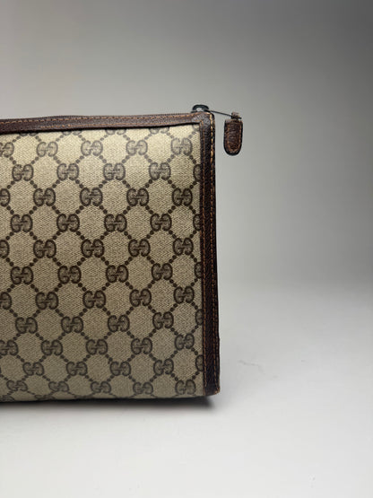 Pochette Gucci Ophidia Monogram vintage en cuir