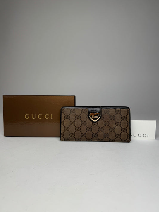 Vintage Gucci Monogram Wallet Brown