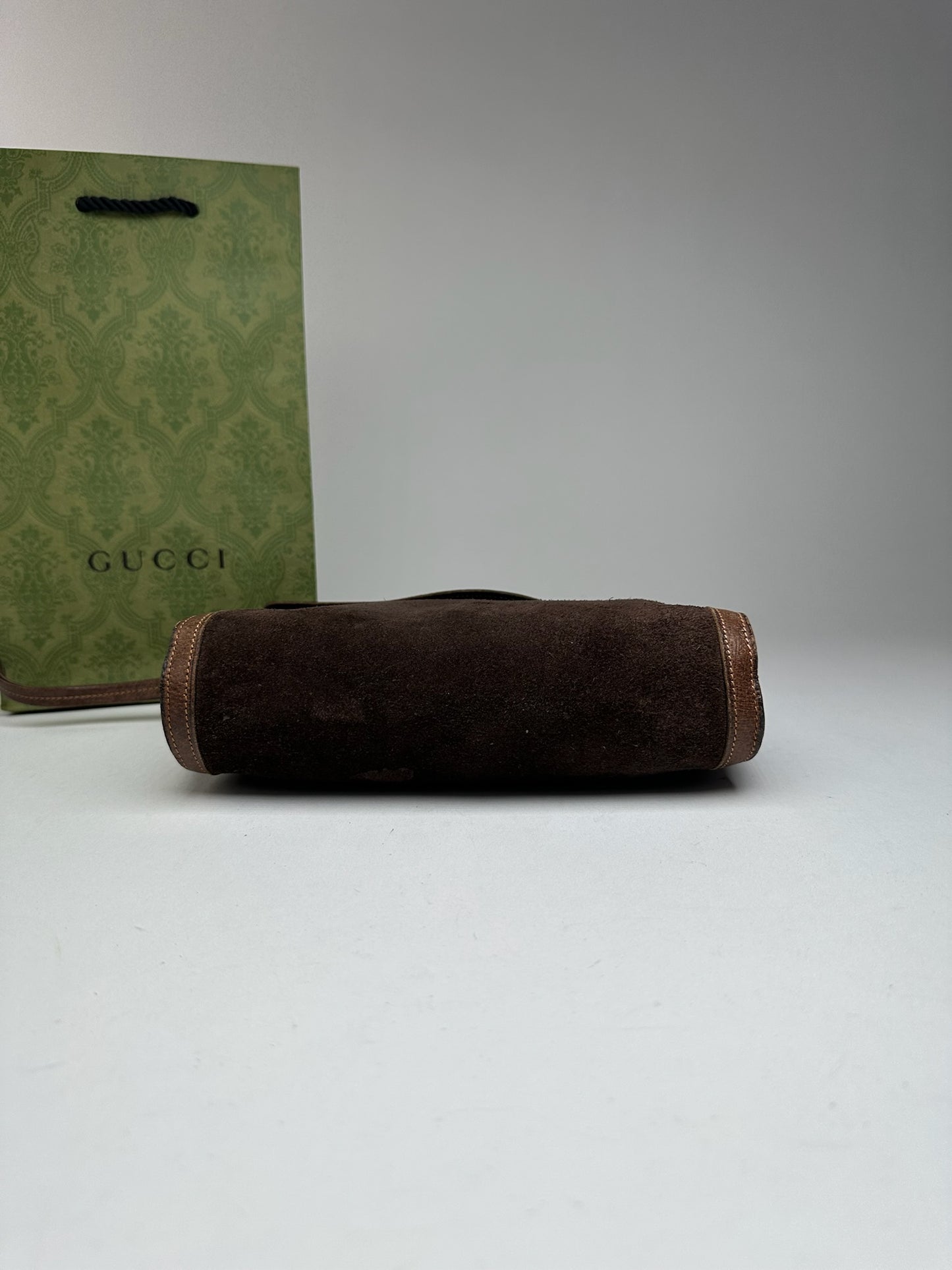 Pochette Gucci vintage en cuir marron