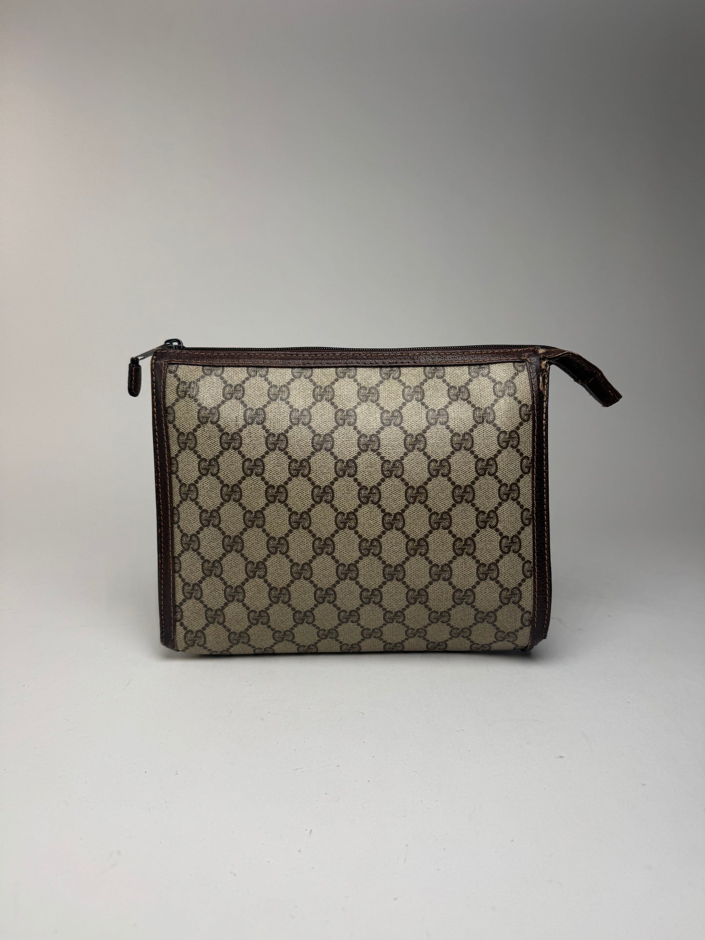 Pochette Gucci Ophidia Monogram vintage en cuir