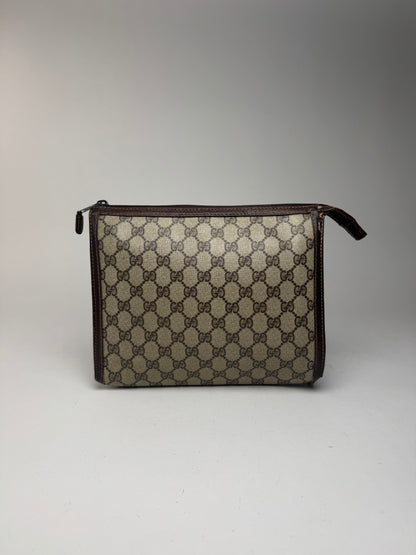 Pochette Gucci Ophidia Monogram vintage en cuir