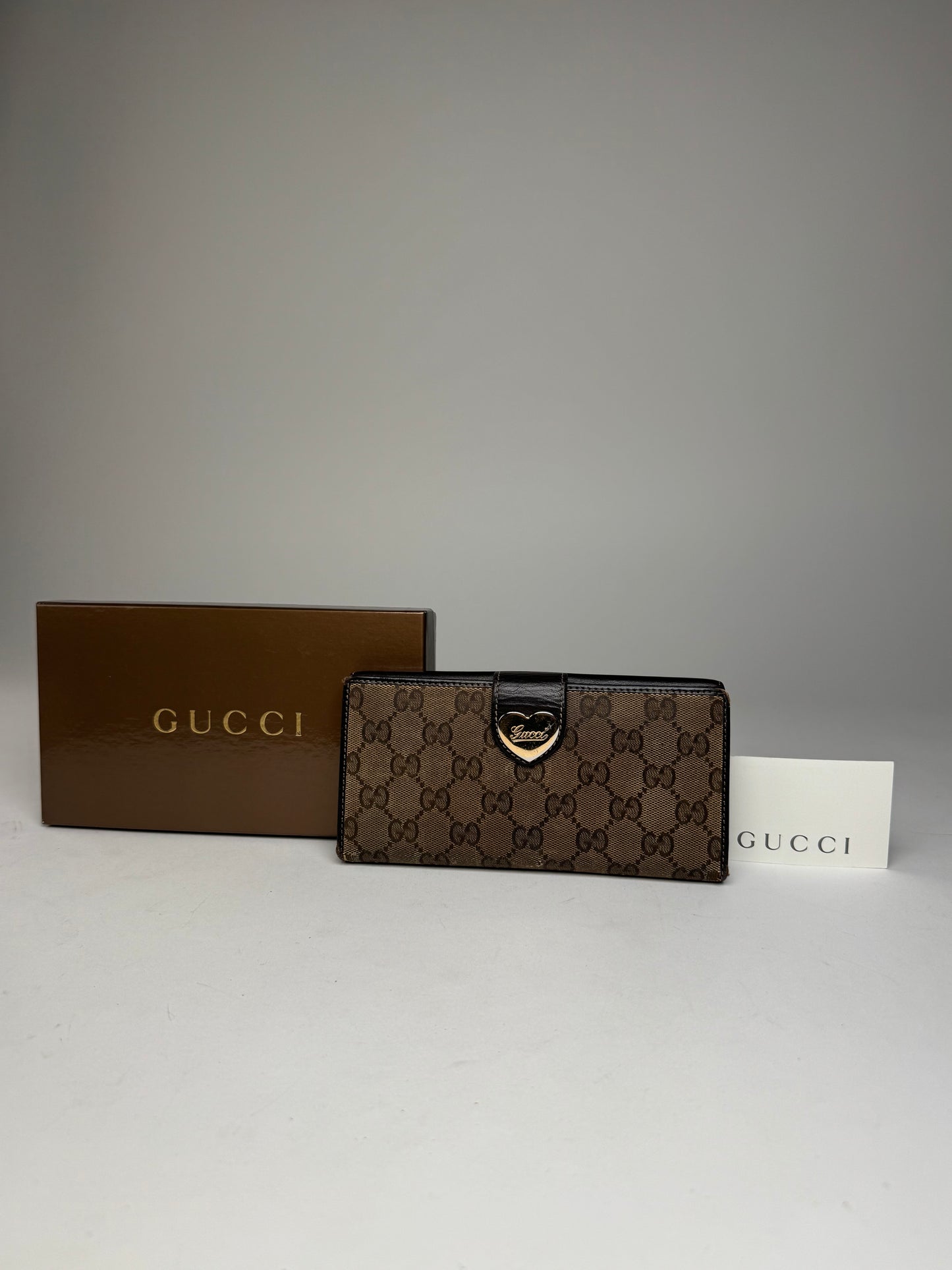 Vintage Gucci Monogram Wallet Brown