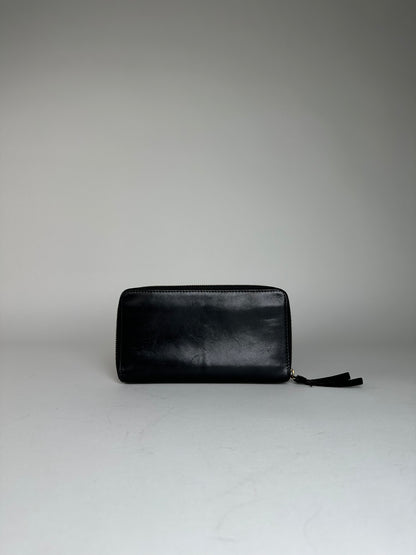 Vintage Givenchy Leather Zippy Wallet Black