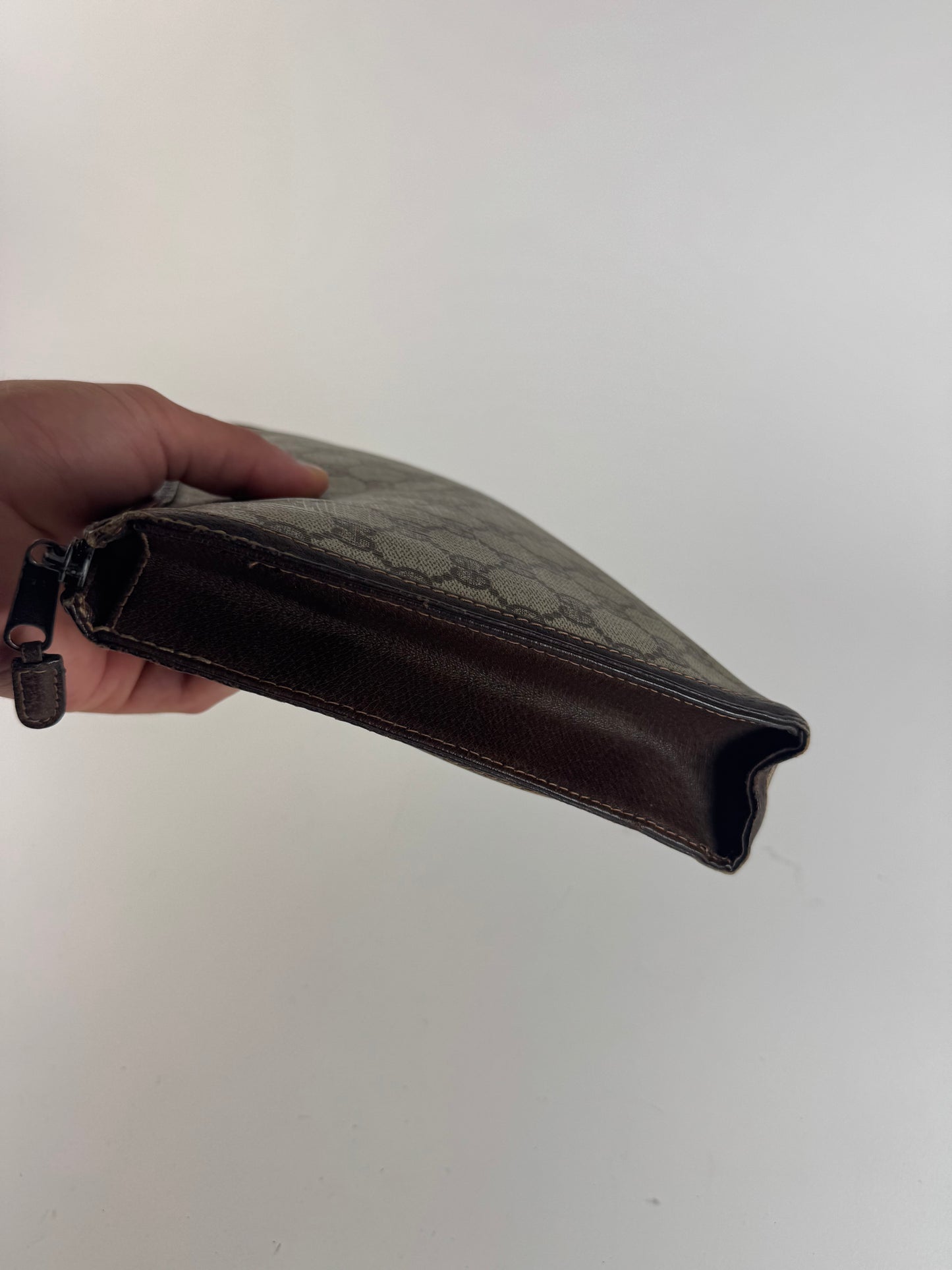 Pochette Gucci Ophidia Monogram vintage en cuir