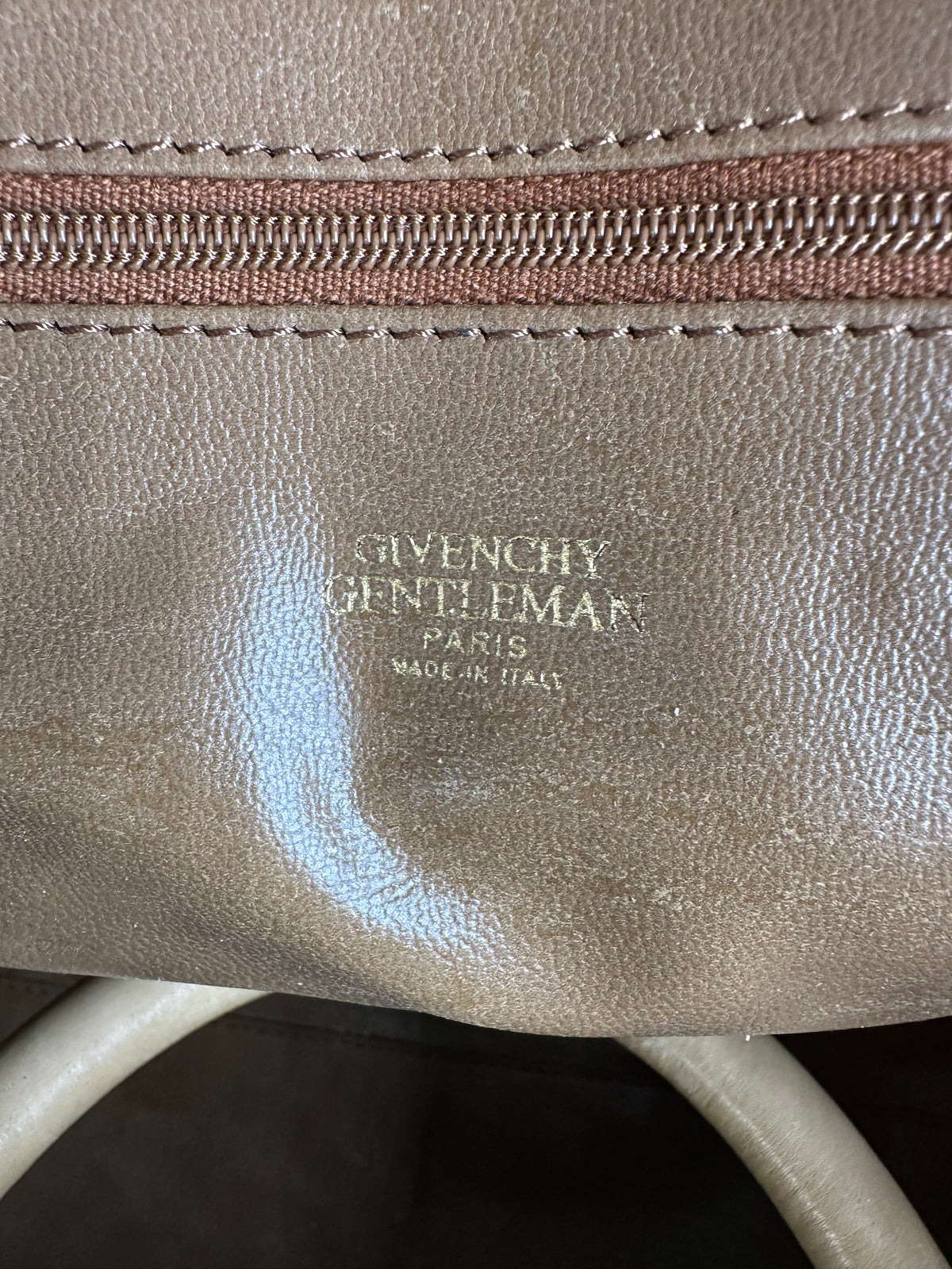 Vintage Givenchy 4G Logo Structured Duffle Bag Late 1970s Black Beige