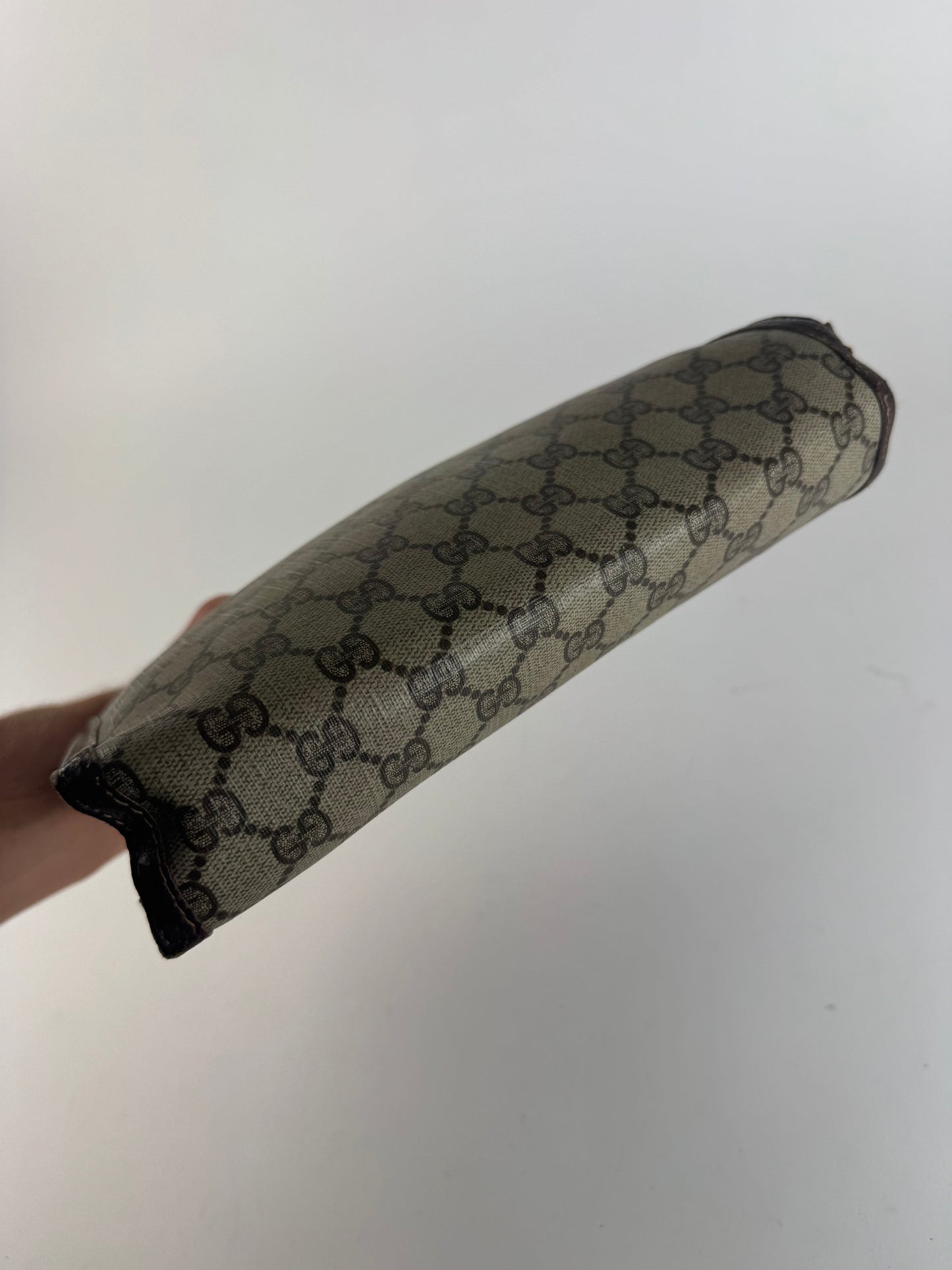 Pochette Gucci Ophidia Monogram vintage en cuir